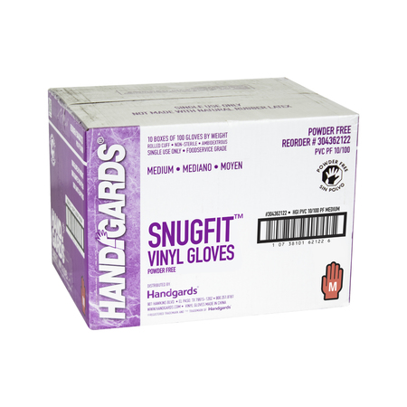 HANDGARDS Handgards Snugfit Powder Free Medium Vinyl Glove, PK1000 304362122